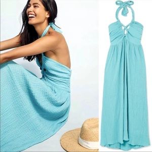 Mara Hoffman Turquoise Cutout Annika Dress Large